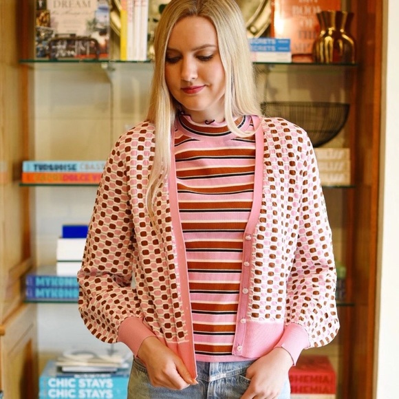 NWT $395 Veronica Beard Loraine V neck Cardigan Swester - Picture 6 of 9